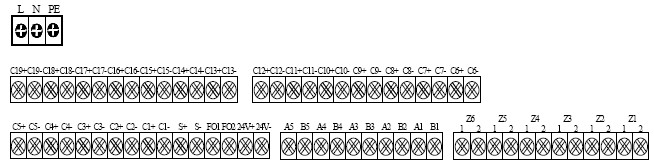 控制器外接線(xiàn)端子示意圖